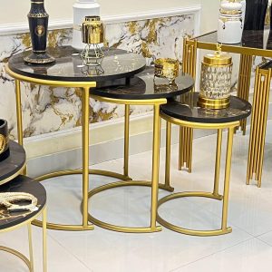 Arch-Base Round Nesting Table Set