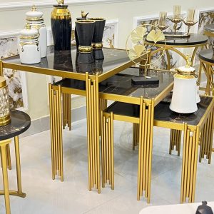 Luxury Metal Frame Coffee Table Set