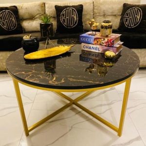Round Gold Coffee Table